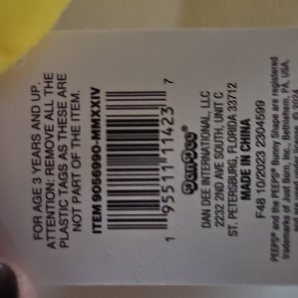 2 Peeps Chick & Bunny Yellow Plush Set - Picture 8 of 10